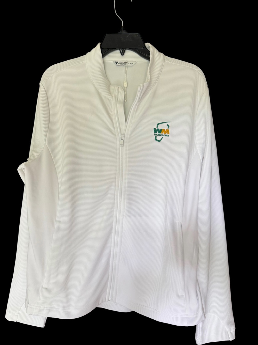 Levelwear White WM Branded Full-Zip Jacket